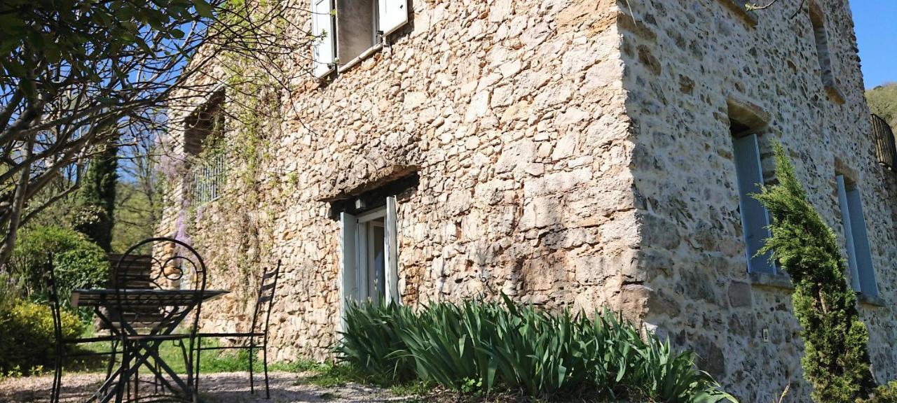 Gite En Cevennes Du Sud, Bergerie Restauree Au Rez De Jardin D'Une Bastide Avec Piscine, Vue Exceptionnelle, Authenticite Et Confort Saint-Laurent-le-Minier Luaran gambar