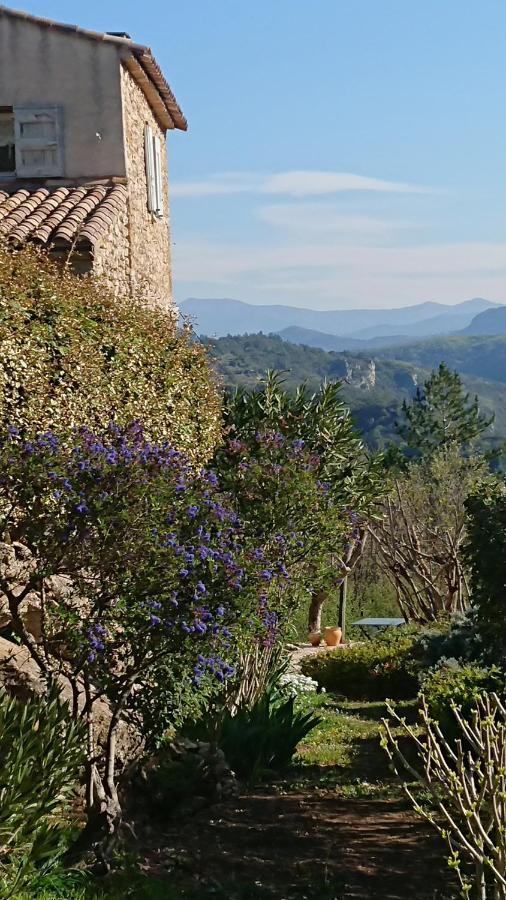 Gite En Cevennes Du Sud, Bergerie Restauree Au Rez De Jardin D'Une Bastide Avec Piscine, Vue Exceptionnelle, Authenticite Et Confort Saint-Laurent-le-Minier Luaran gambar