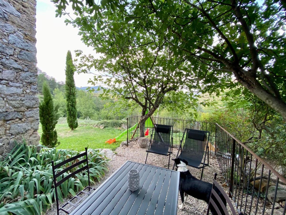 Gite En Cevennes Du Sud, Bergerie Restauree Au Rez De Jardin D'Une Bastide Avec Piscine, Vue Exceptionnelle, Authenticite Et Confort Saint-Laurent-le-Minier Luaran gambar