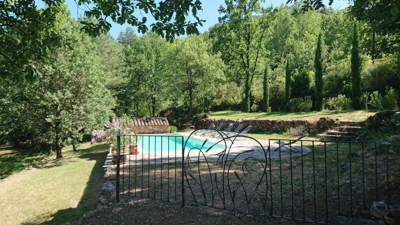 Gite En Cevennes Du Sud, Bergerie Restauree Au Rez De Jardin D'Une Bastide Avec Piscine, Vue Exceptionnelle, Authenticite Et Confort Saint-Laurent-le-Minier Luaran gambar